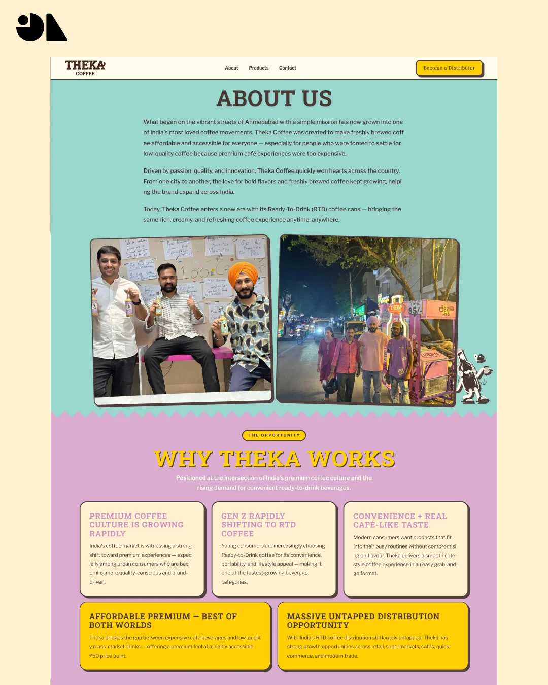 Theka Coffee Product Catalog UI